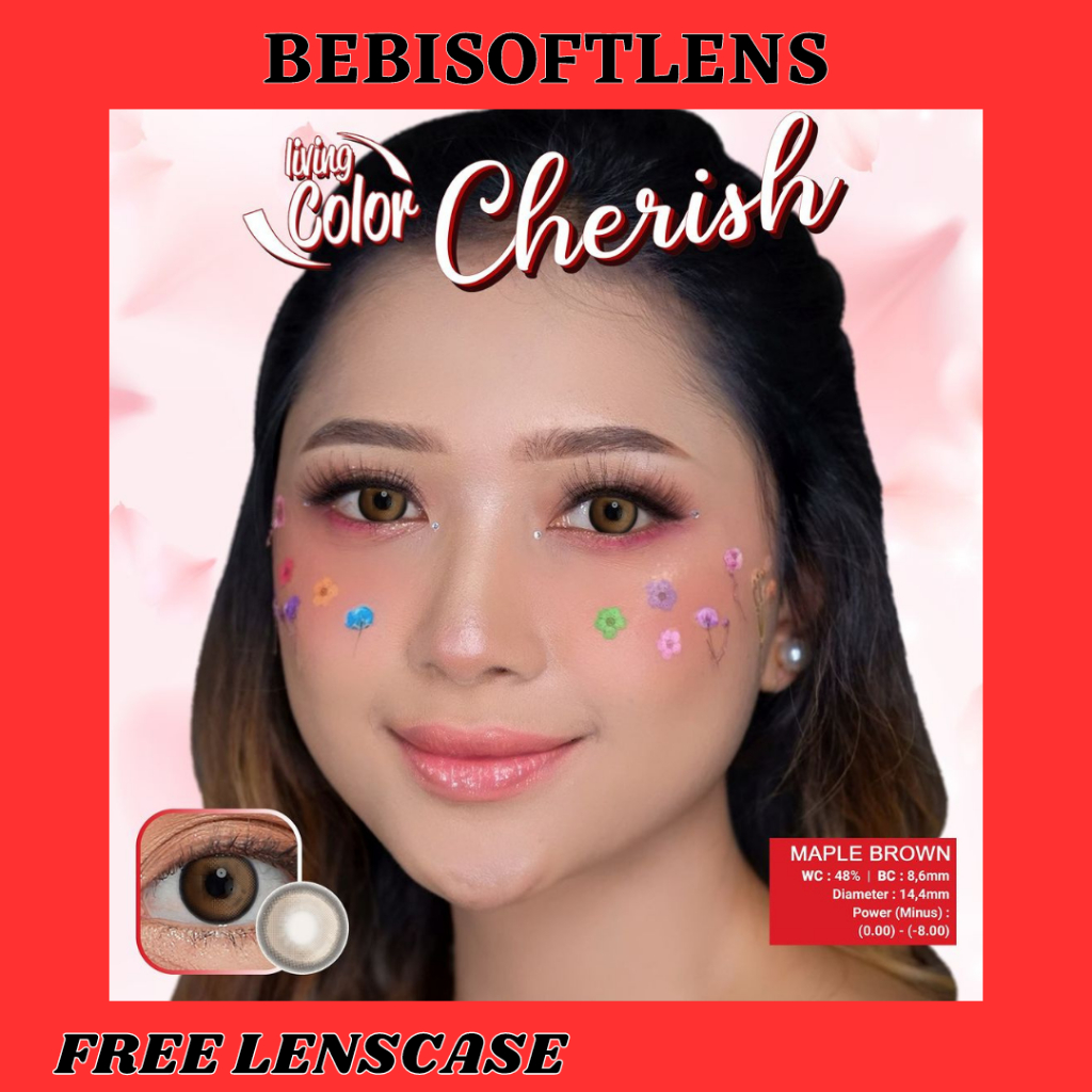 Softlens Living Color Cherish  DIA 14.40mm MINUS (-3.25 s/d -8.00) / BB