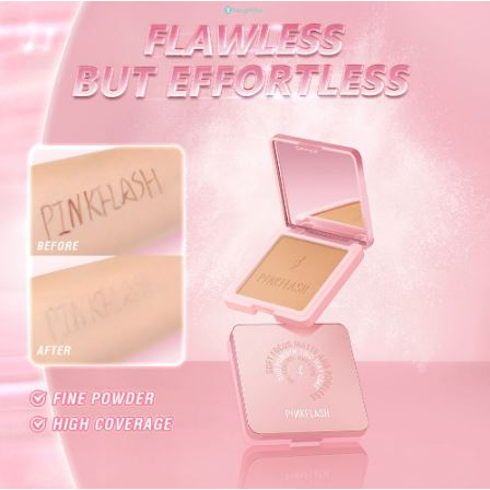 Pinkflash Two Way Cake Flawless Pinkflash Pressed Powder Sun Protection Pinkflash Bedak Padat Pink Flash Bedak Pink Flash