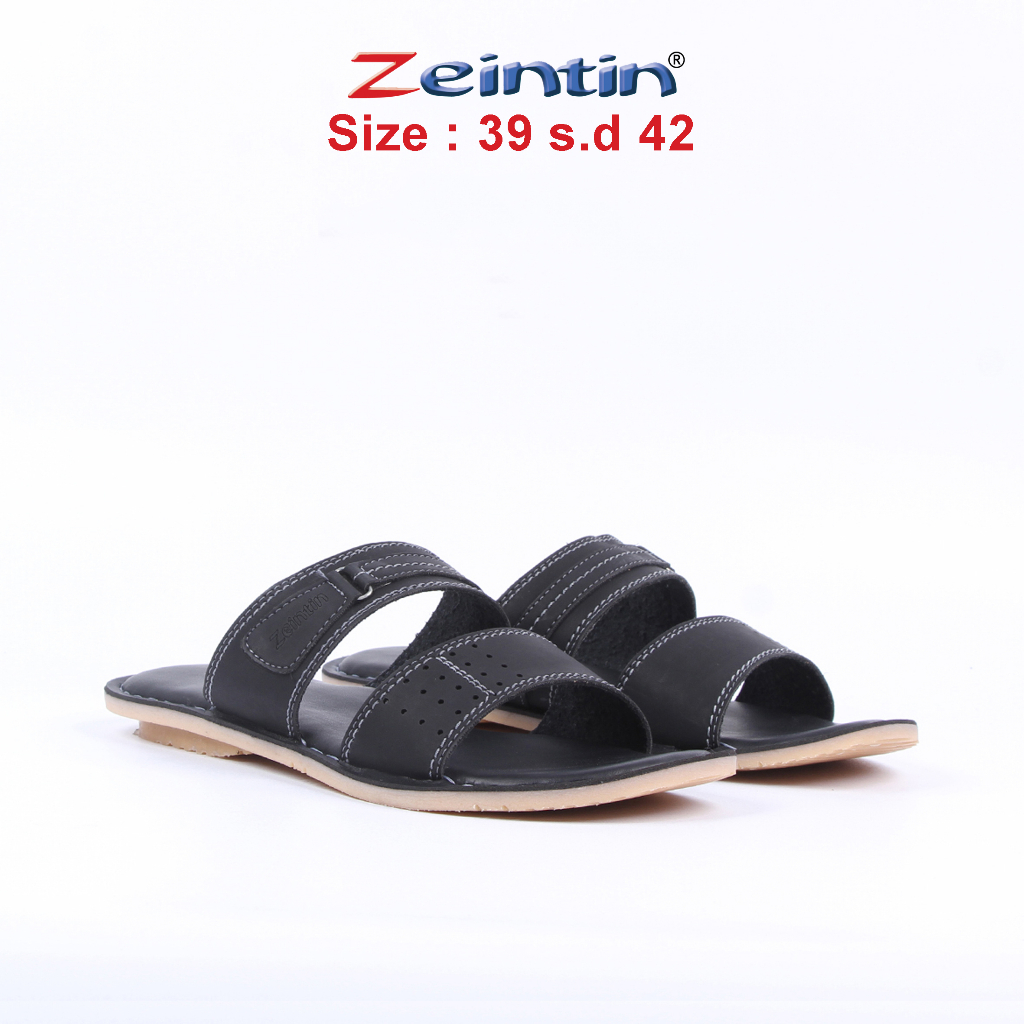 Zeintin - Sandal Pria Zeintin| Bahan Kulit Sintetis Jepit Terbaru Sandal Pria Kasual AM