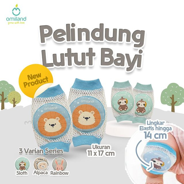 Omiland Pelindung Lutut Bayi Print Karakter Deker Baby Knee Pads Protector Dengkul