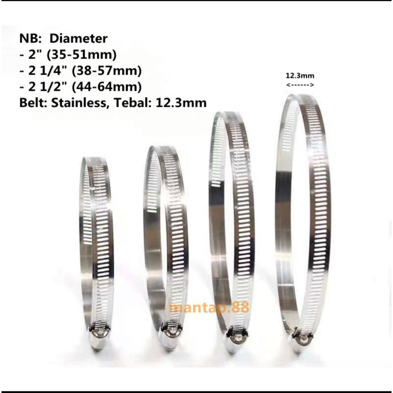 Klem Selang/Klem Wrap Knalpot Hose Clamp(347/349)