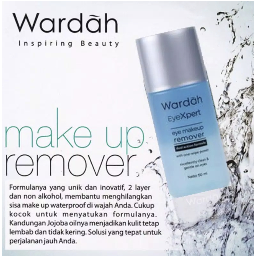 Wardah Eyexpert Eye &amp; Lip Make Up remover 100 ml 50ml