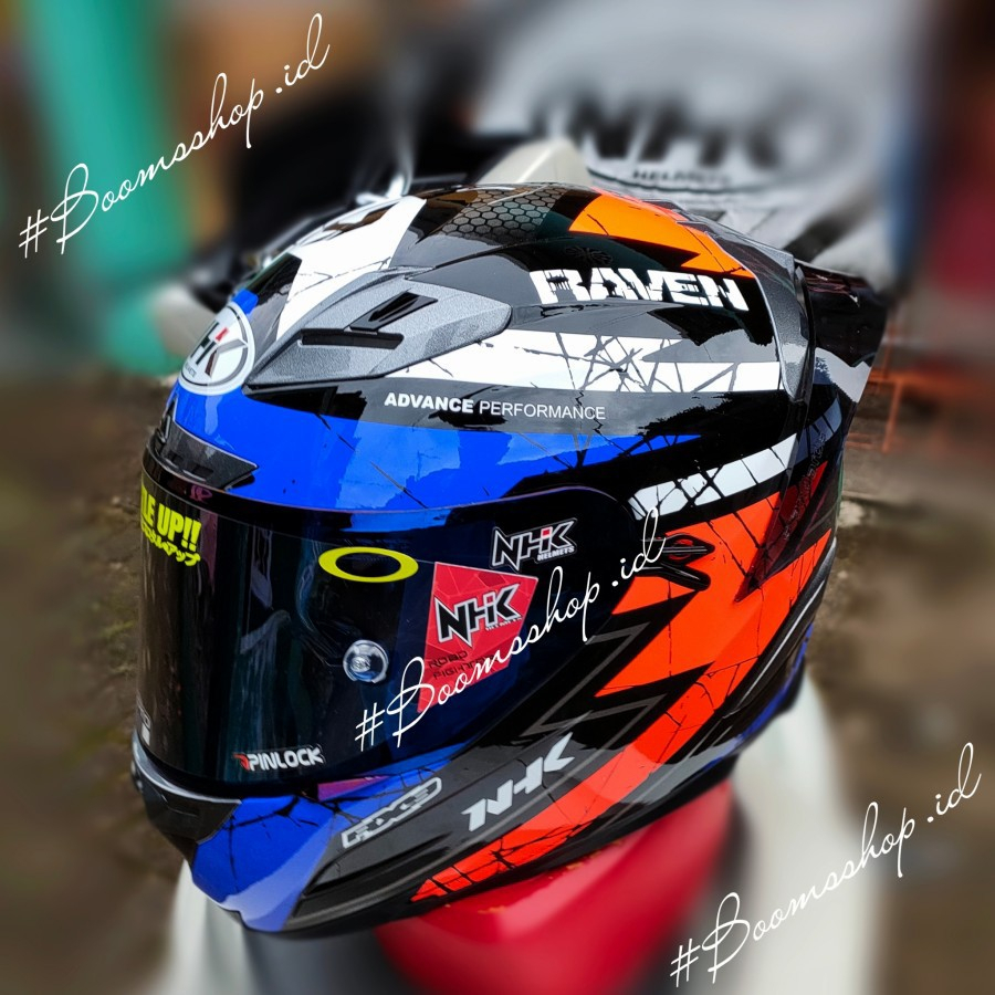 Helm Nhk Rx9 Raven MOTIF HELM Full Face Double Visor Paket Ganteng
