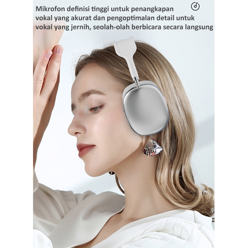【Penjual Lokal】Headphone Bluetooth5.0 HIFI Type-C Headphone wireless headset true gaming earphone support TF Card 3.5mm Earphones P9