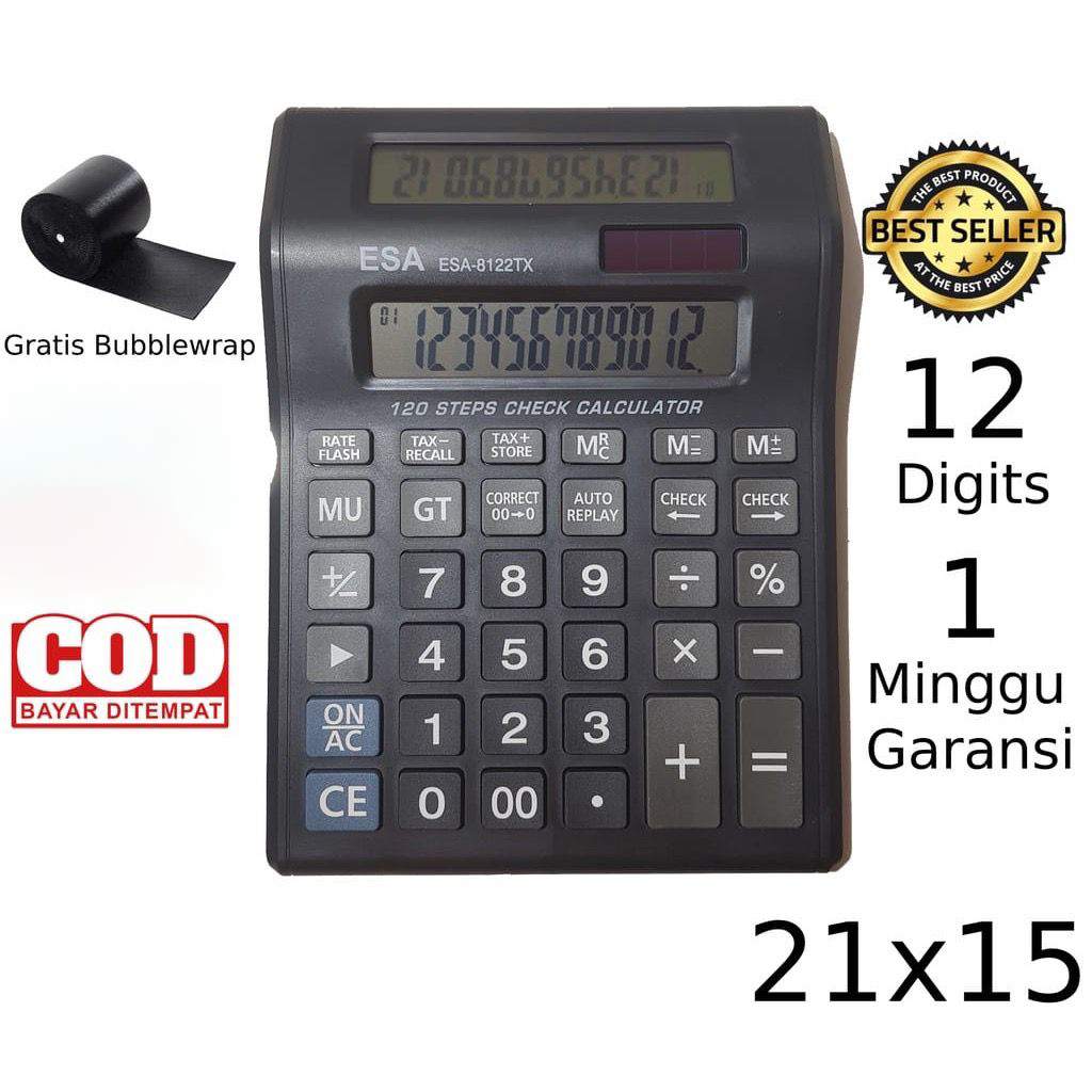

mg Kalkulator Dital LED 2 Layar 12 Dit ESA - Kalkulator Check / Calculator Dagang Besar / Kakulator