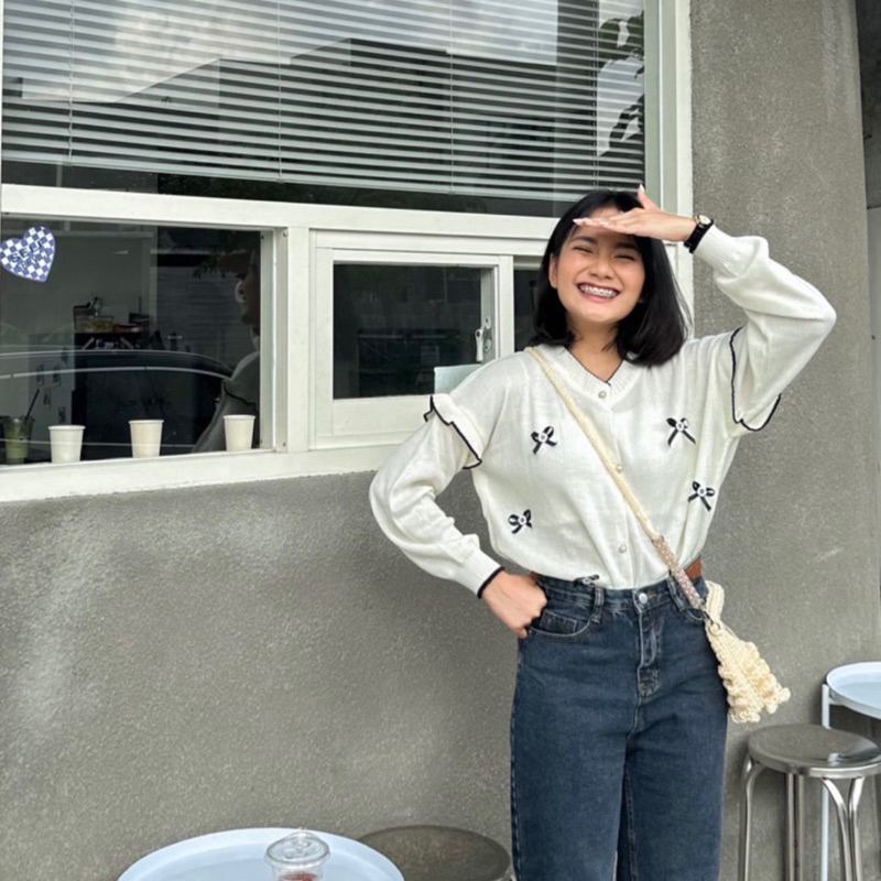 (KIRIM TANGGAL 5) WEARINGBENA | Poppy Cardigan | Atasan Rajut