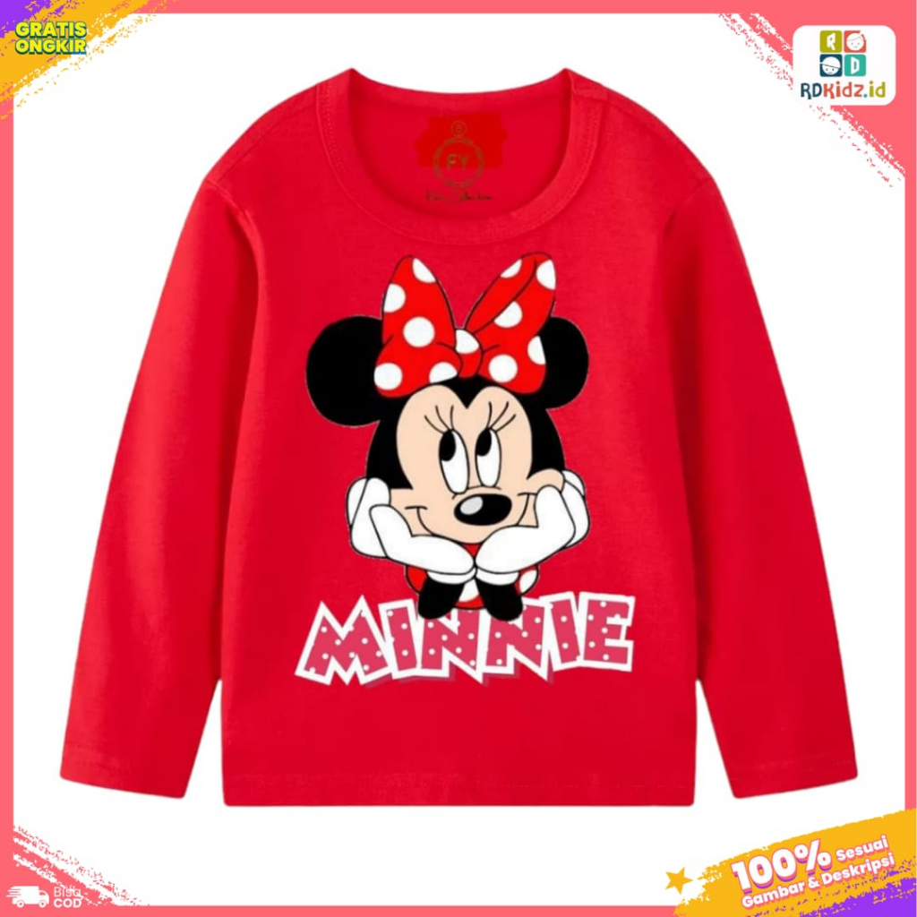 Rdkidzid Atasan Lengan Panjang Motif Mini Red