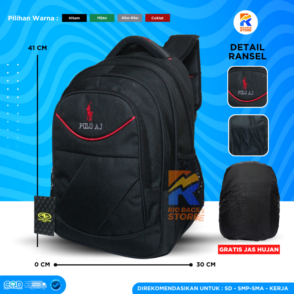 TAS SEKOLAH POLO ANAK SD-SMP-SMA / TAS KERJA POLO UNISEX