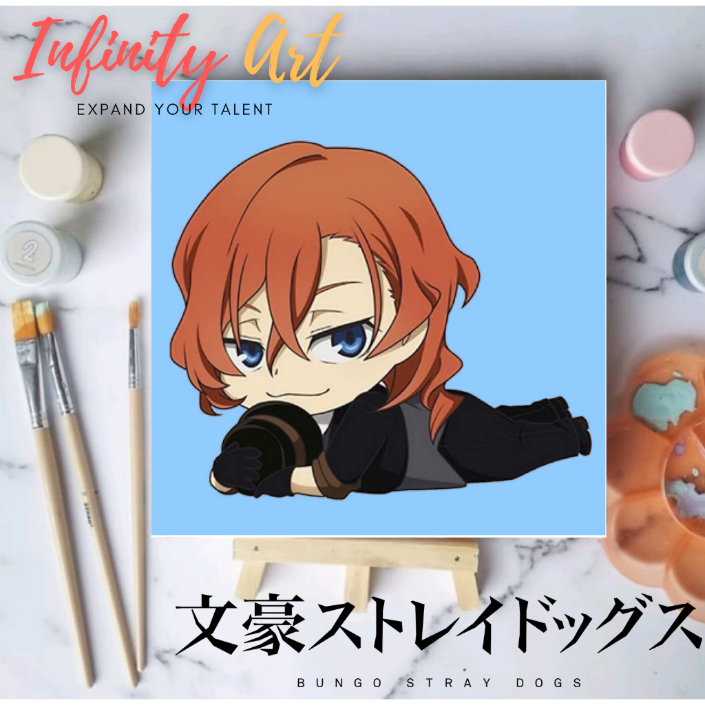 

paint by number /painting by number /paint by number anime bungo stray dog /kanvas /kanvas 20x20 cm /with frame /painting /diy /kit /lukisan /melukis /anime /buku tulis /alat tulis /buku /notes /hampers /gratis /travel /pouch /Bungo Stray Dog/ chibby