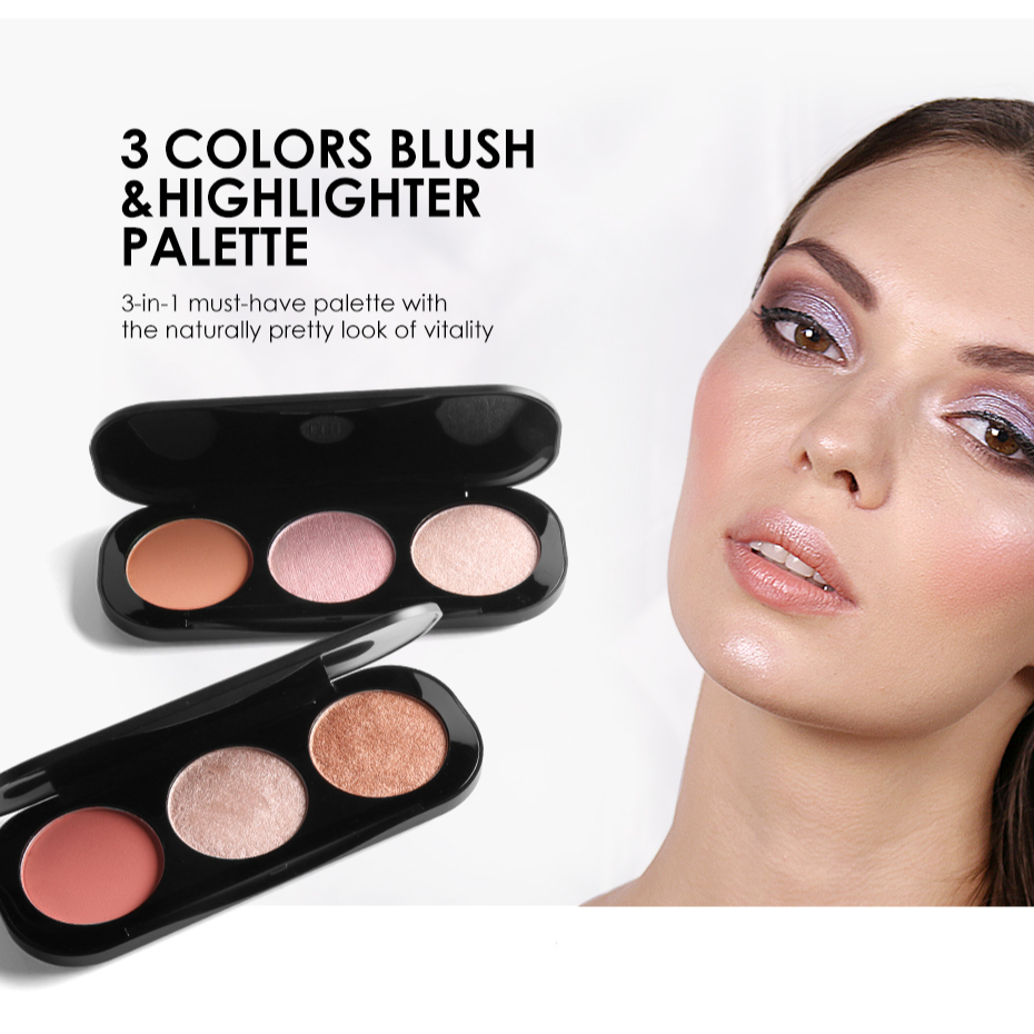 FOCALLURE Blush &amp; Highlighter 3in1 Palette