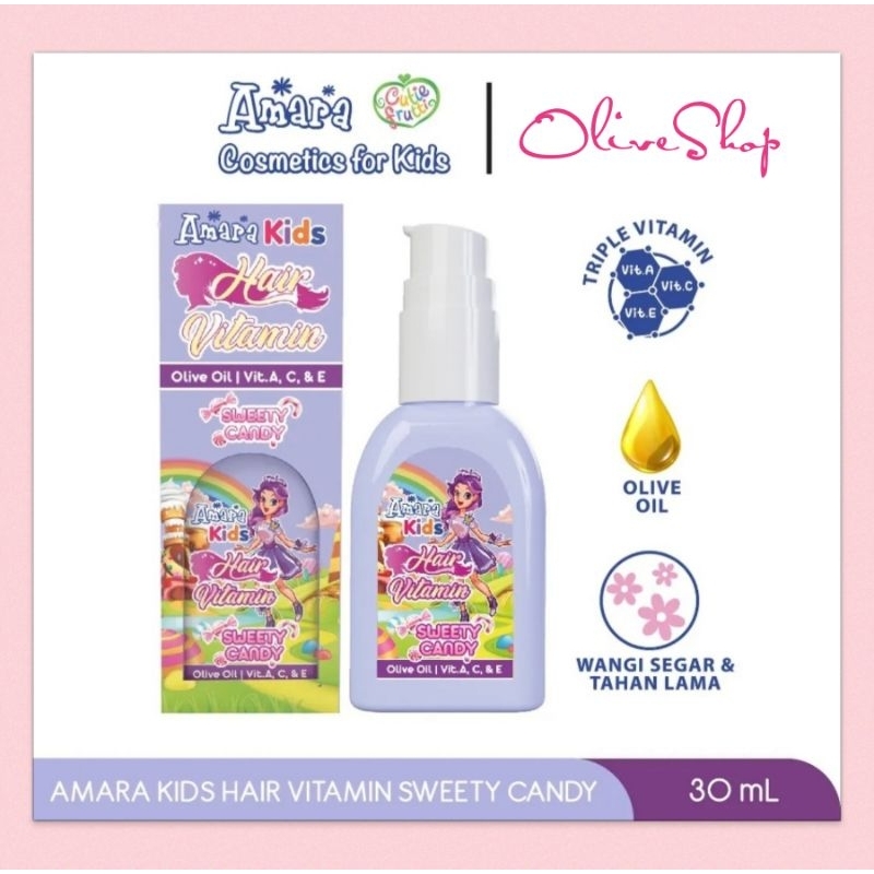 OliveShop ❤️ Amara Kids Hair Vitamin Tutti Frutti Sweet Candy 30ml