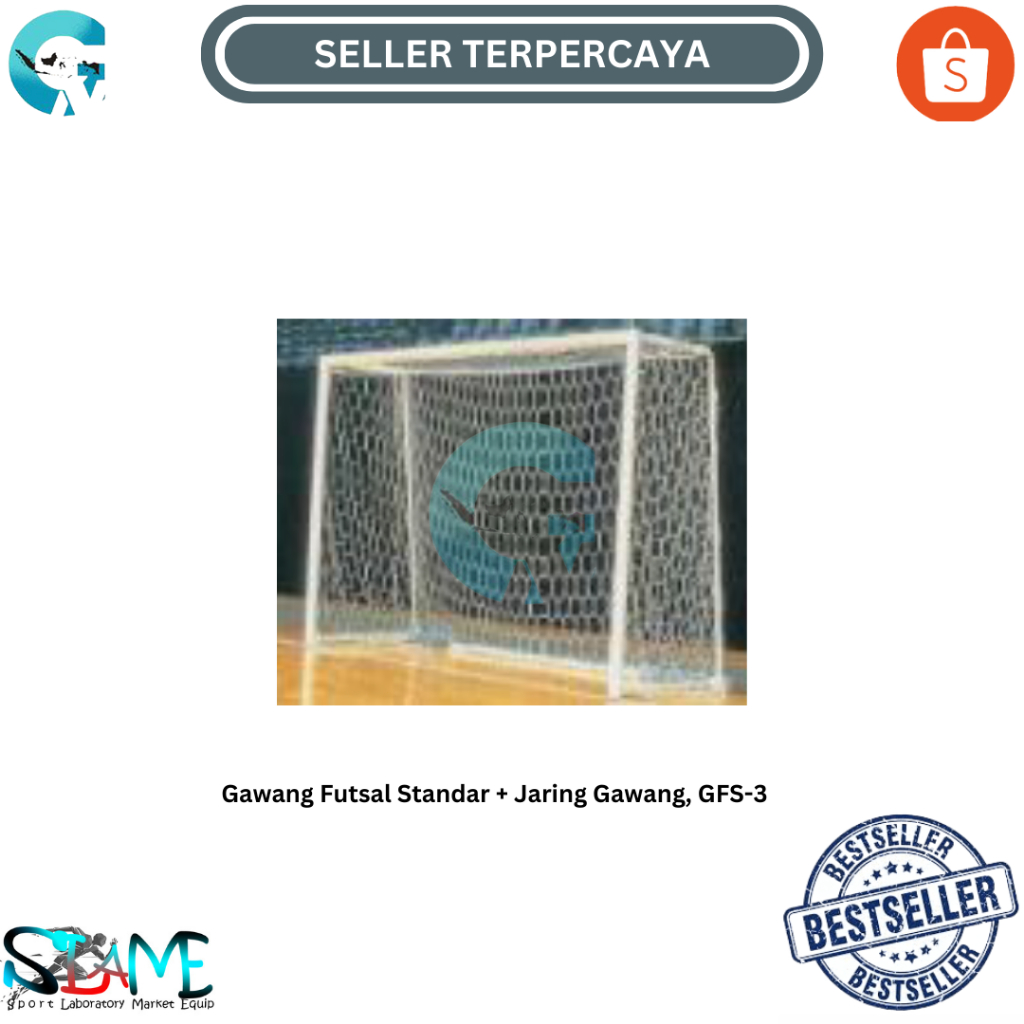 Gawang Futsal Standar + Jaring Gawang, GFS-3