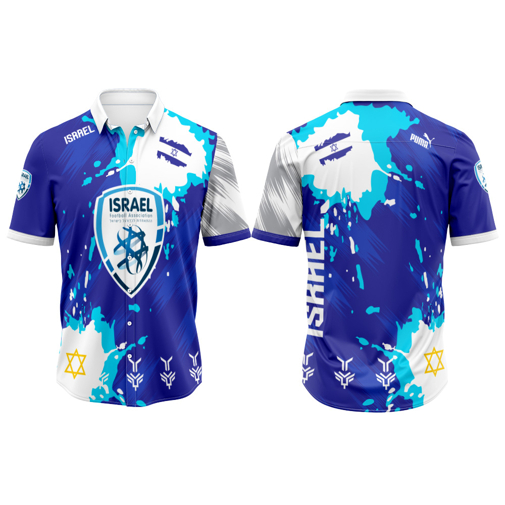 Kaos Baju Kemeja ISRAEL Lengan Pendek Fullprinting Sublime Custom 03