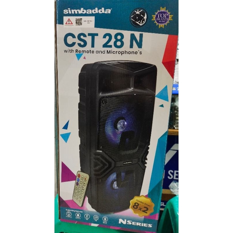 SPEAKER KARAOKE BLUETOOTH SIMBADDA CST 28N BONUS 2 MIC (WIRELESS AND CABLE) + TWS