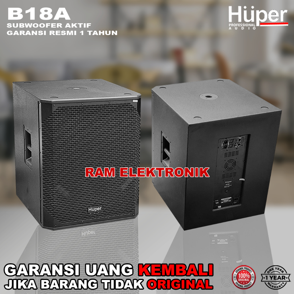 Subwoofer Aktif 18 Inch HUPER B18A | B18 A Original Garansi Resmi 1 Tahun