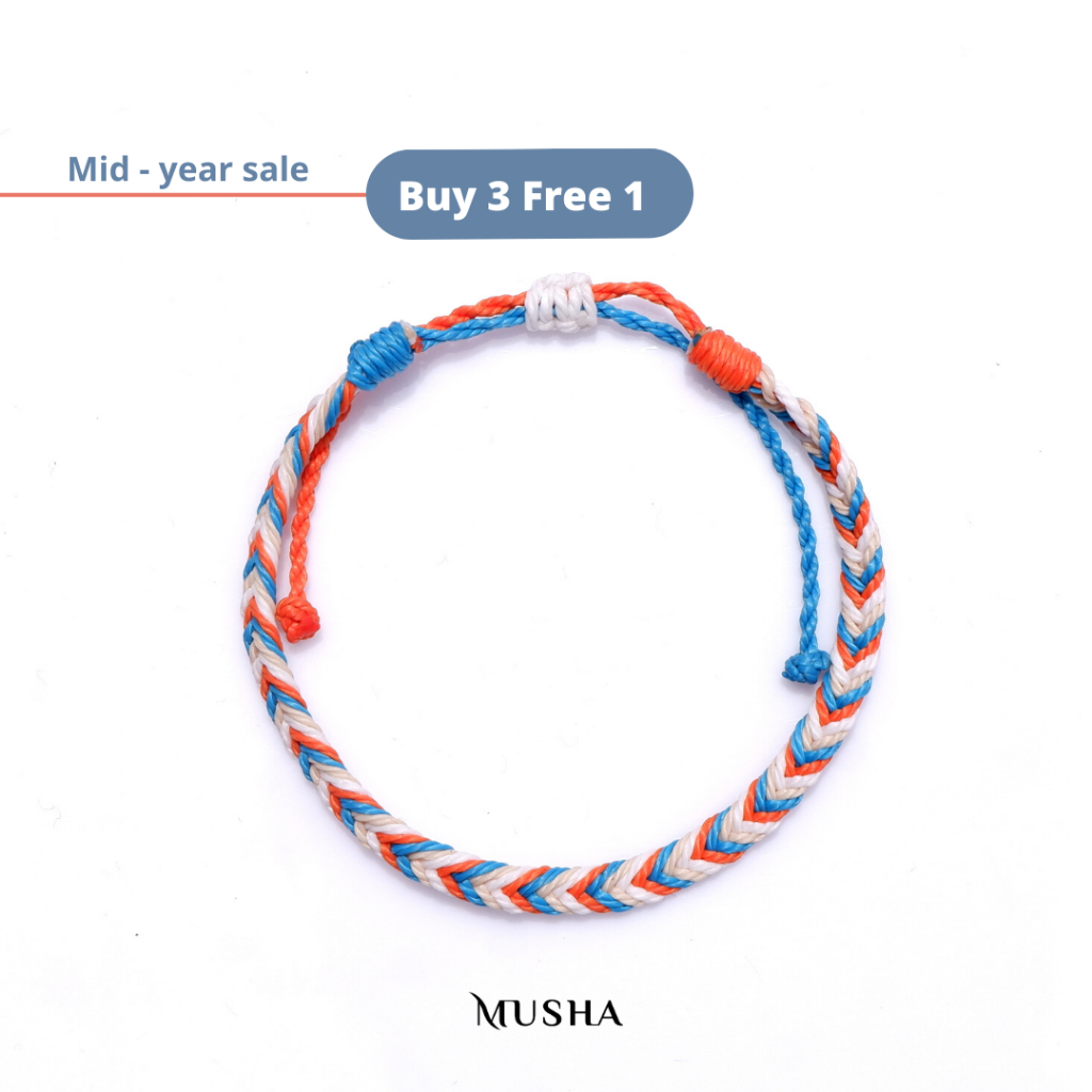 Musha Water-Repellent Bracelet - Happiness | Gelang Tali Gelang Pria Gelang Wanita