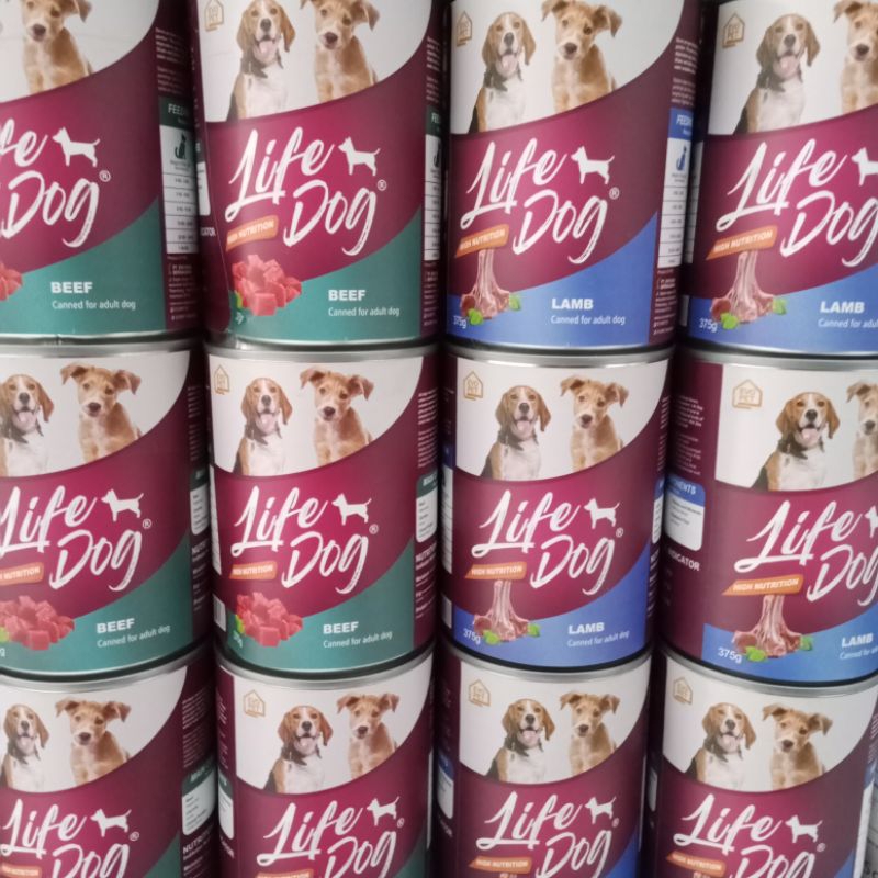 Dog food Life dog kaleng 375gr | makanan basah life dog/makanan anjing