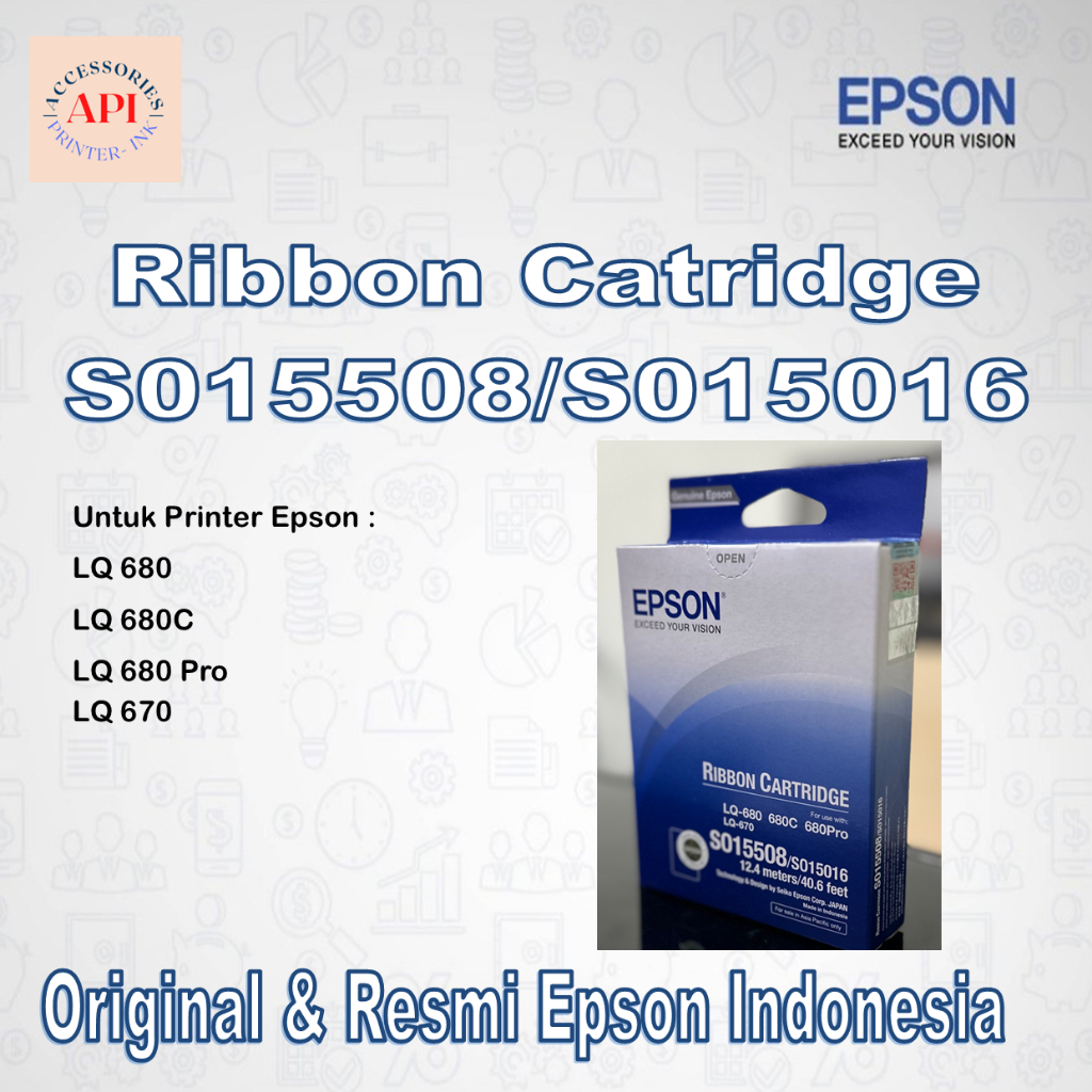 Ribbon Catridge Epson LQ 680 LQ 680 Pro - Ribbon SO15508 / SO15016 - Original