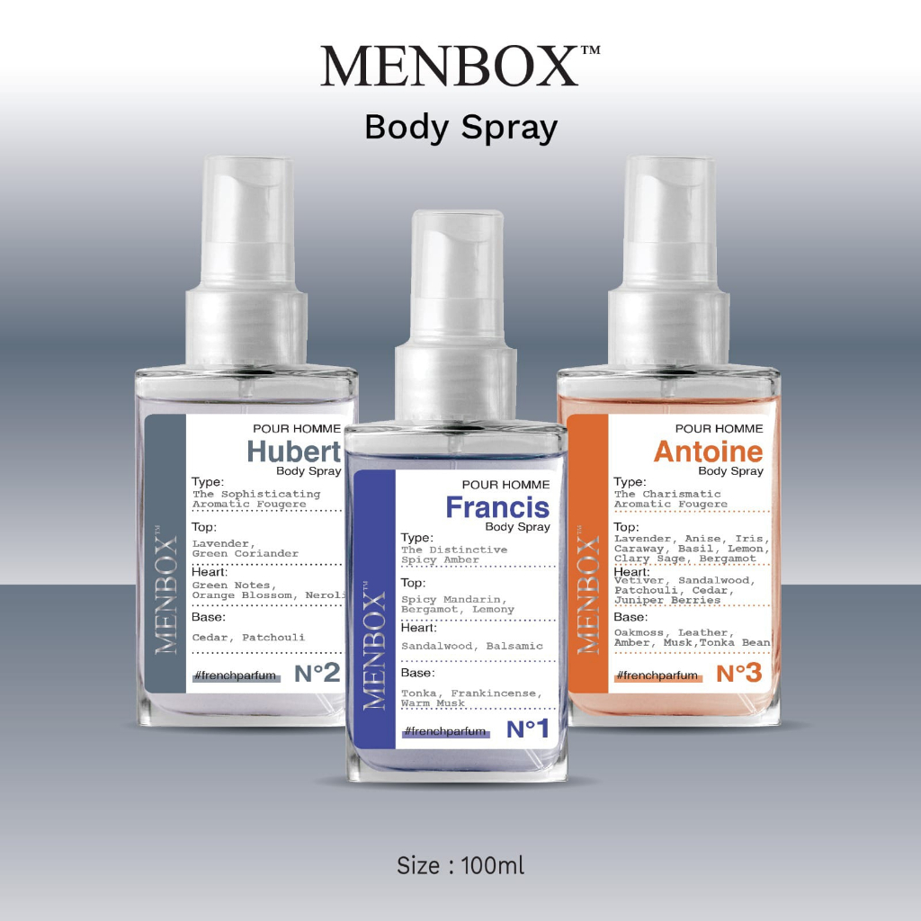 MENBOX BODY MIST SPRAY 100ML - POUR HOMME BODY SPRAY