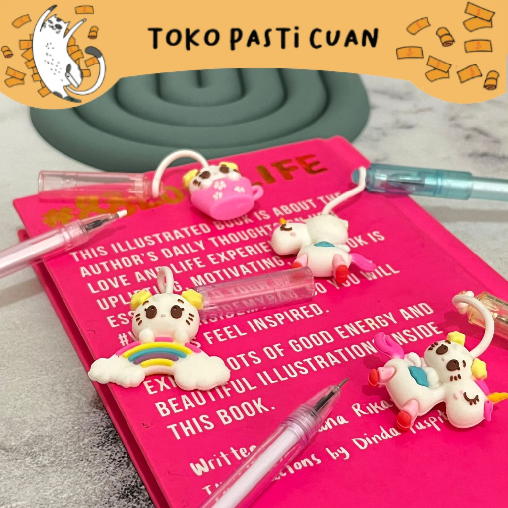 

pulpen pen gantungan karet unicorn kelinci (4/8/12 pcs) pen lucu bolpen kebutuhan sekolah anak bisa COD imut import termurah kualitas dijamin