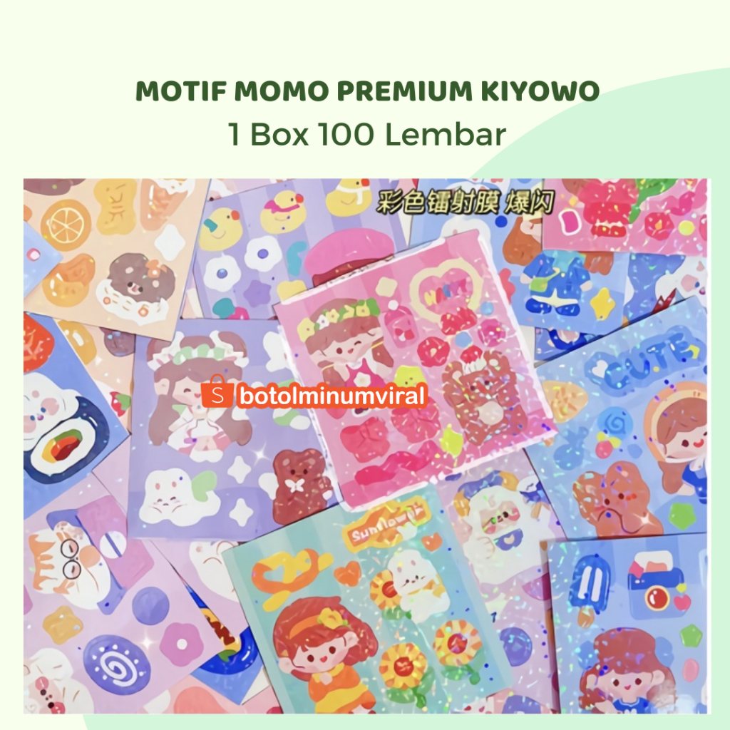 Sticker Momo Viral Box 100 pcs Import Anti Air Aesthetic Waterproof