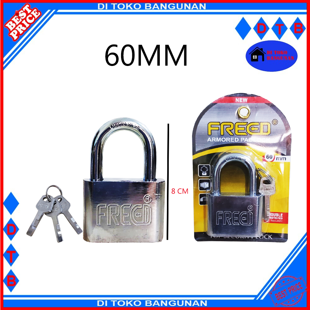 Gembok Nekel Freed - Gembok Pintu 30 40 50 60MM Pendek - Gembok Pagar