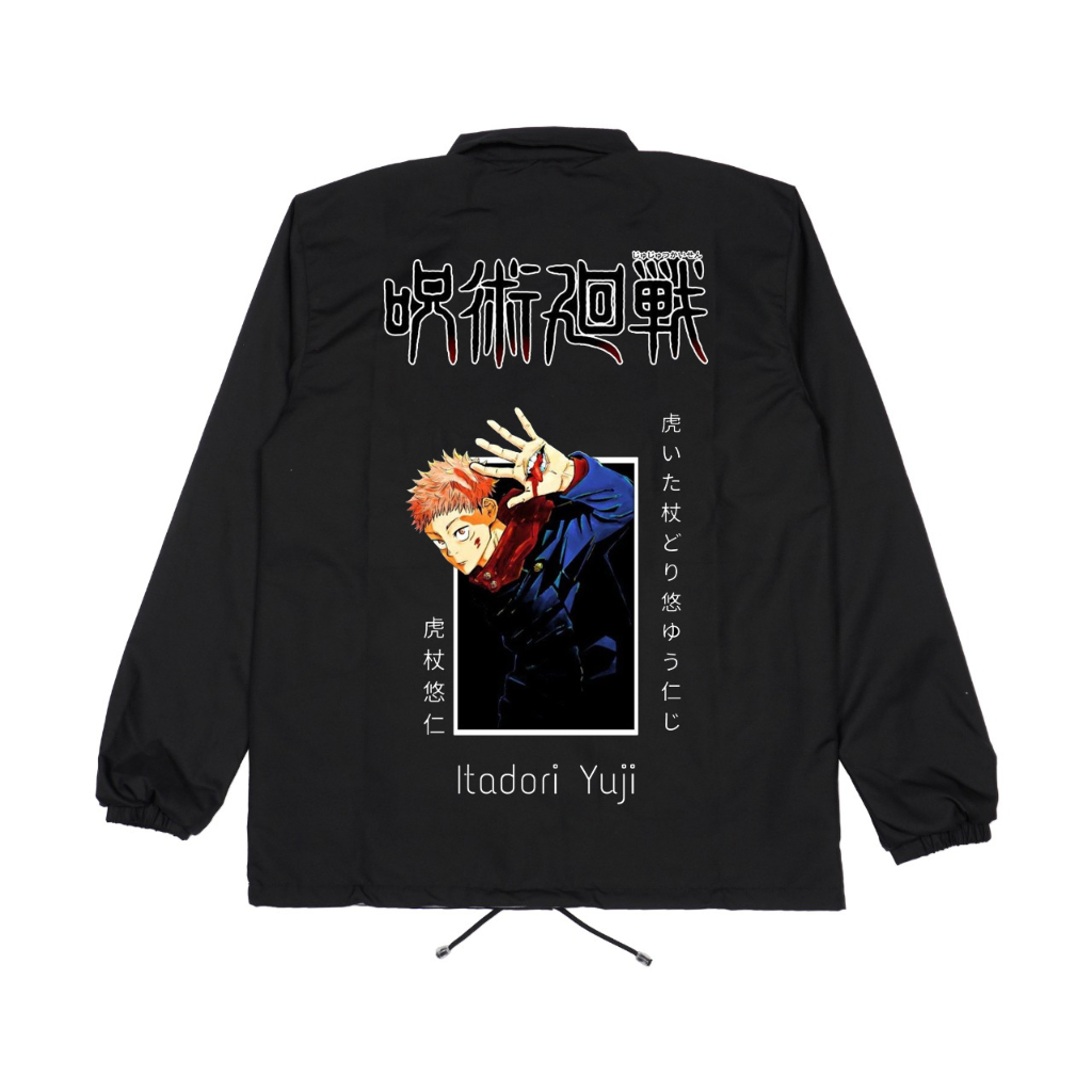 Afterrisen Jaket Coach Anime Jujutsu Kaisen Itadori Yuji