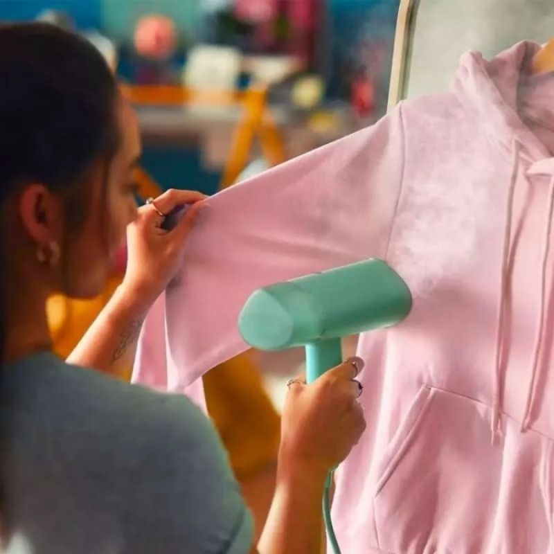 handheld steamer philips STH 3010 garansi resmi / garment steamer compact philips sht3010/ setrika uap philips / setrika tangan/ setrika berdiri / setrika steamer baju/ gosokan baju