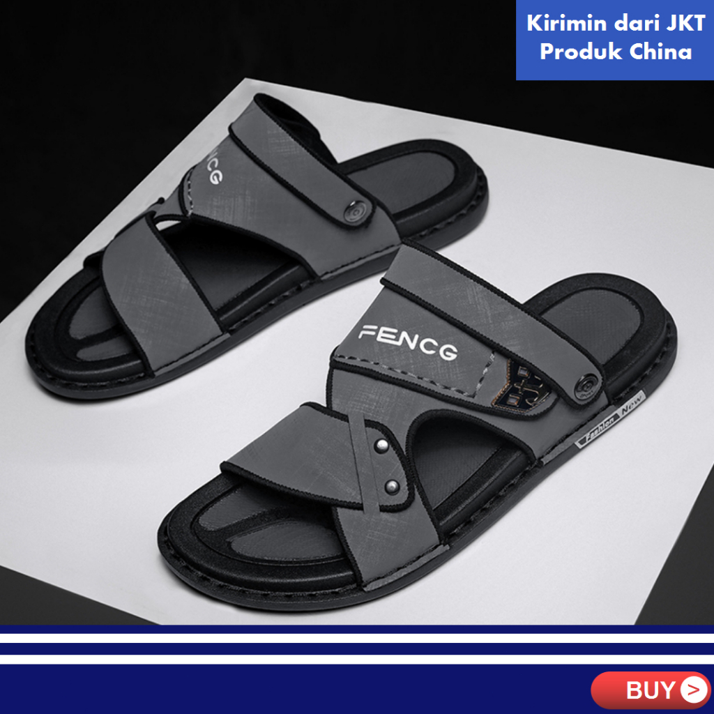 【COD &amp; Kirim Hari ini 100% IMPORT】Baru Sendal Gunung Pria | Tahan Air Non-Slip sol Karet Sandal Olahraga | Sandal Kelas Atas Size 39--44