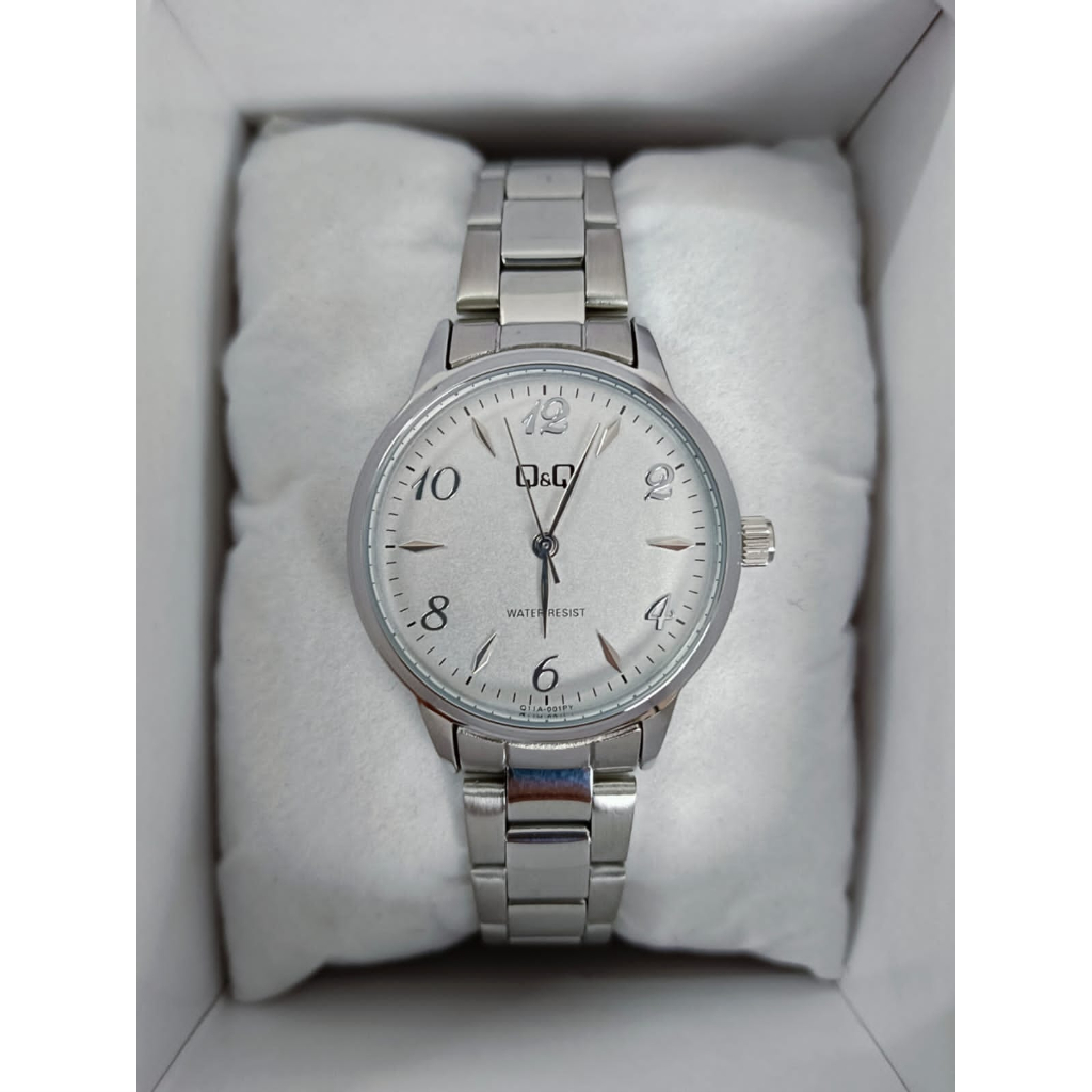MODEL TERBARU Jam Tangan Wanita Business Rantai Stainless Steel Analog Original Q&amp;Q QnQ QQ Q01A Q11A Series