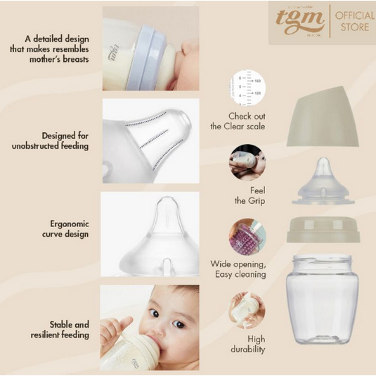 TGM Rice Grain Baby Bottle Tritan - Botol Susu Newborn Bottle Baby Botol Susu Anak Bayi Dot