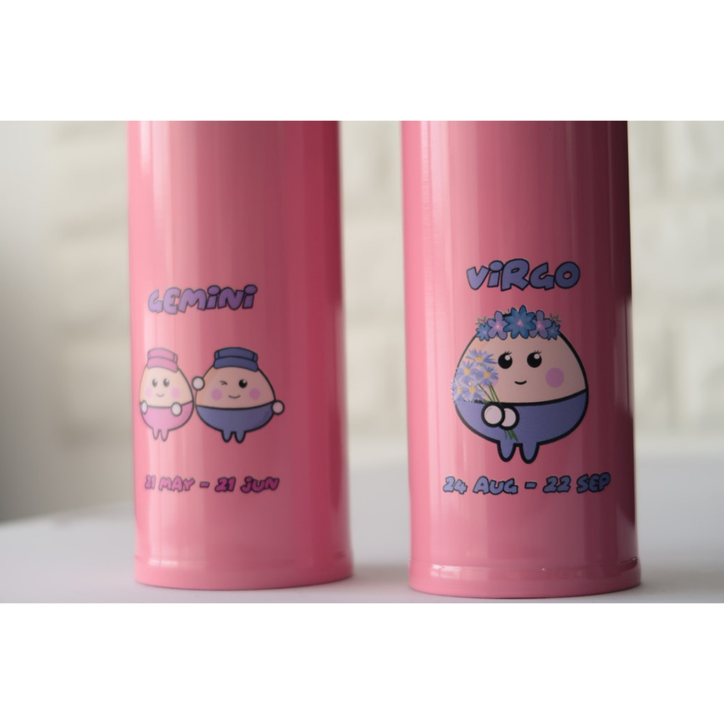 Botol minum stainless termos vacuum tumbler travel mug TM0308 Pink