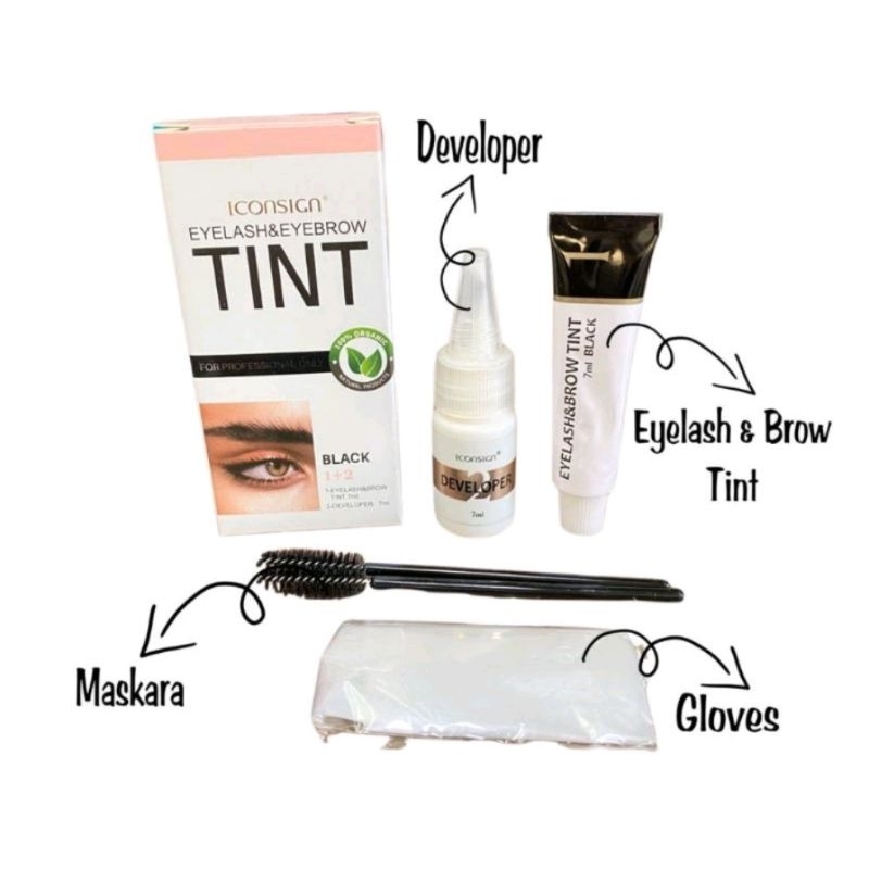 TINT EYELASH &amp; EYEBROW 2in1 Tint Lash Lift Lash Tint Eyelash Black brow lamination pengitam bulu mata penghitam alis. pekat tahan lama henna hena sulam alis