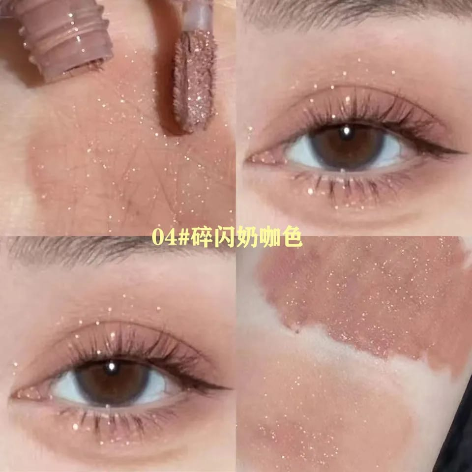 MAKEUP MATA KRIM BAYANGAN KOPI SUSU ALAMI MATTE BERKILAU HALUS PIGMEN PERONA PIPI CAIR COKLAT GEMERLAP