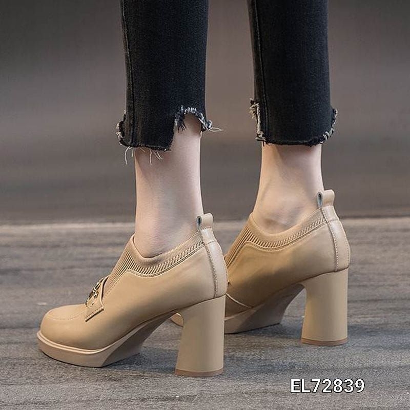 HIGH BLOCK SLOP FASHION SHOES KOREA EL72839