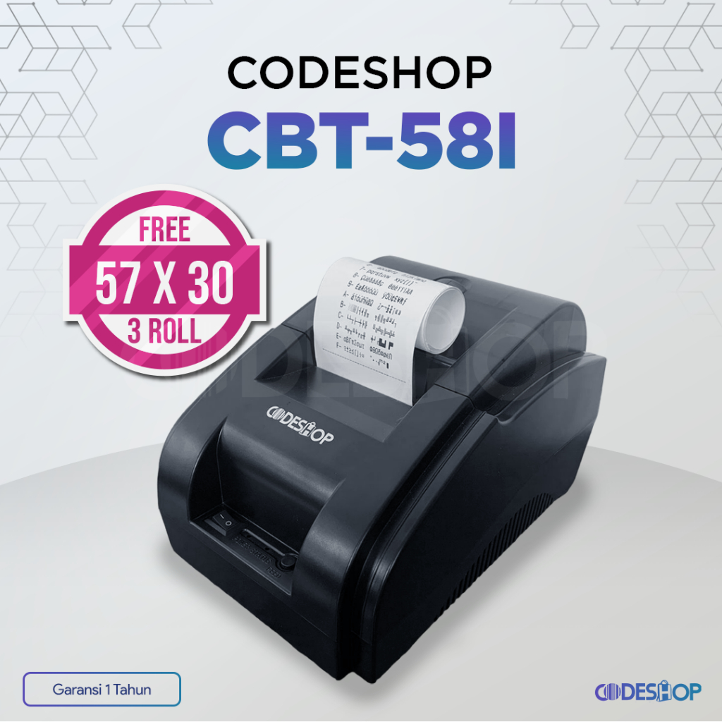 Printer Kasir CODESHOP CBT 58i Cetak Receipt Thermal 58 mm