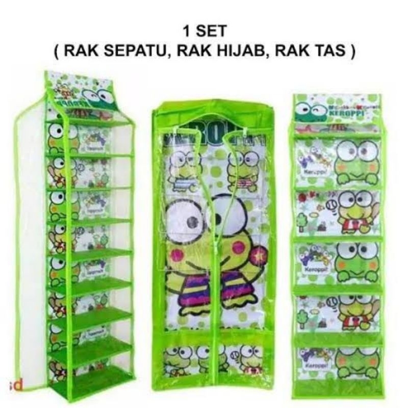 RAK SET GANTUNG 3 IN 1 KARAKTER RESLETING ALAS TRIPLEK