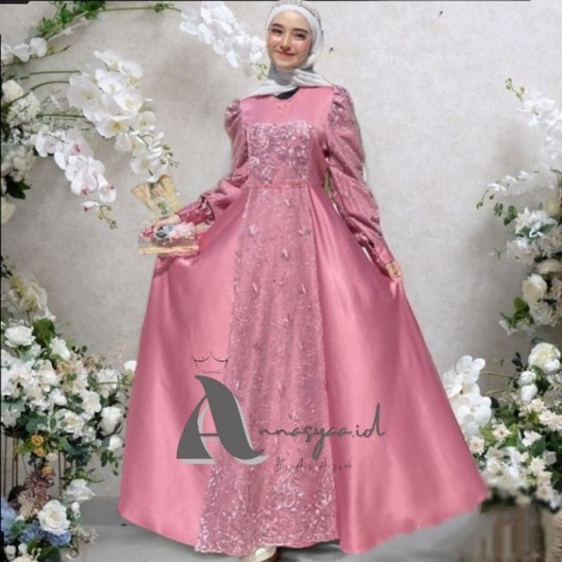 Annasyaa.id Dress Vara Dress Couple Ibu Anak Dress Wisuda Dress Lebaran Dress kondangan Dress Pesta 
