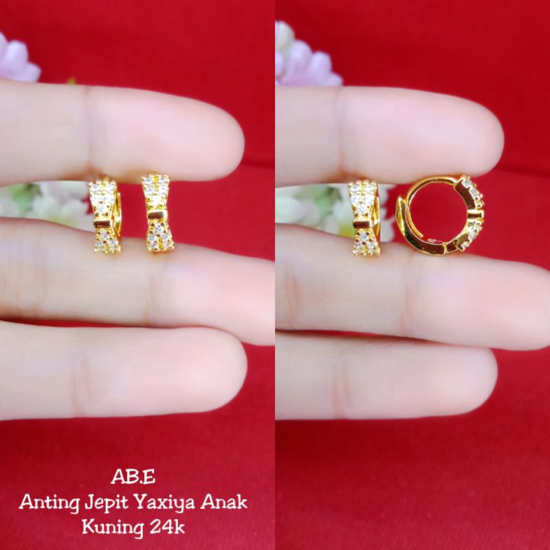 anting pita bayi / anak lapis emas 24k