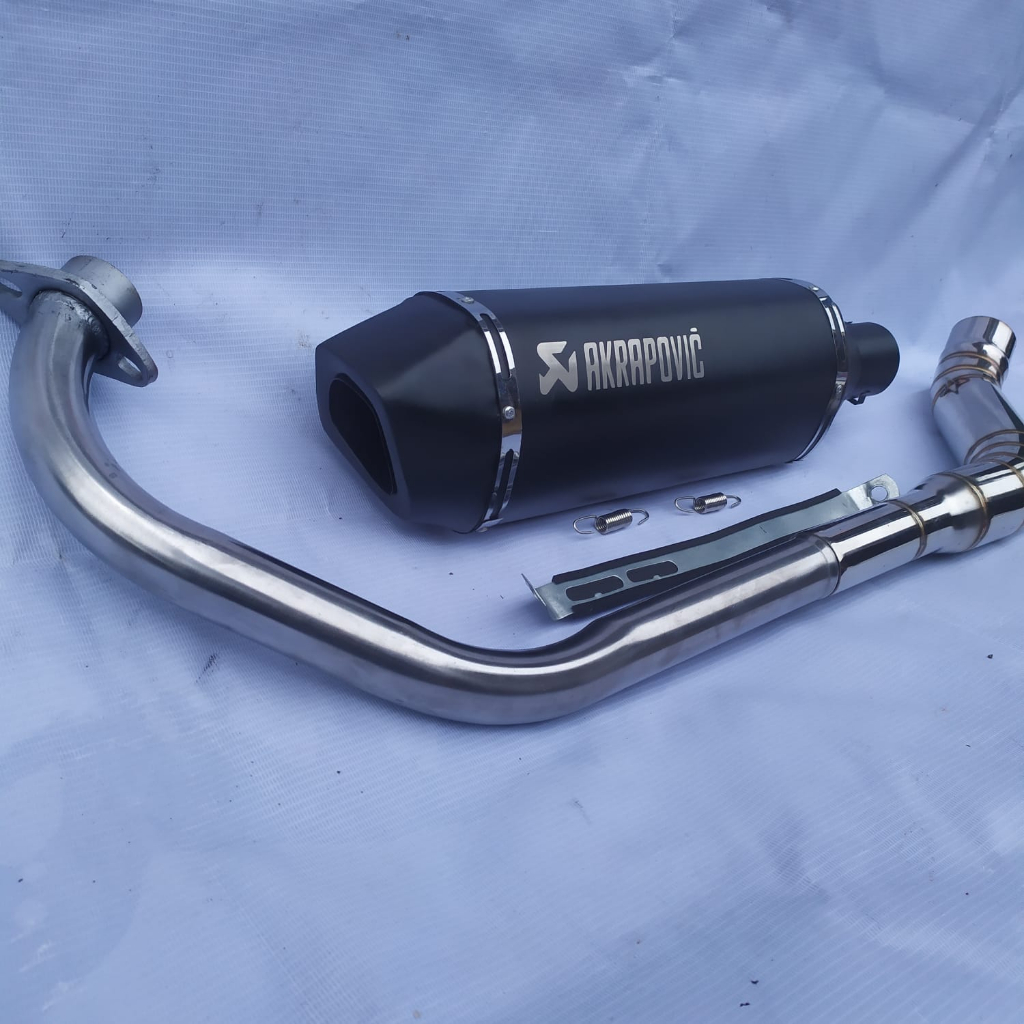 9MERSYYLAYS - KNALPOT RACING AKRAPOVIC LAYANG DOFF ANTI GORES ANTI BAKAR CAT COATING VIXION OLD/NEW