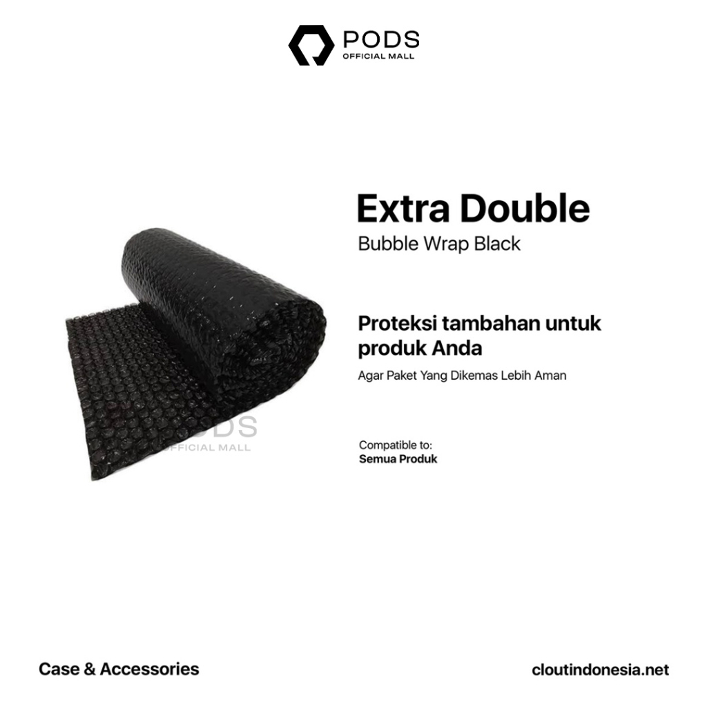 Extra Double Bubble Wrap Black by Pods Indonesia