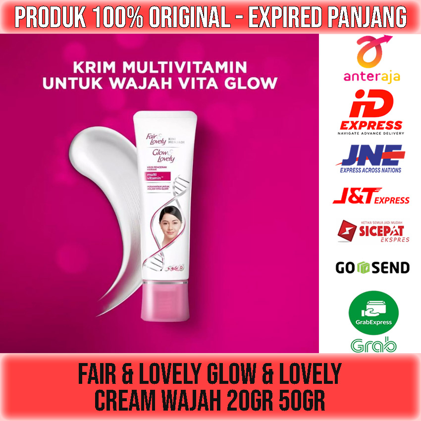 FAIR AND LOVELY / GLOW AND LOVELY CREAM SACHET 7.5gr PELEMBAH WAJAH