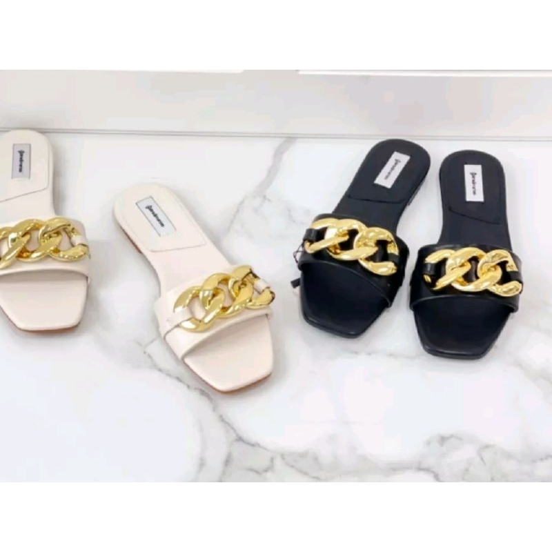 Sandal wanita zara flat import