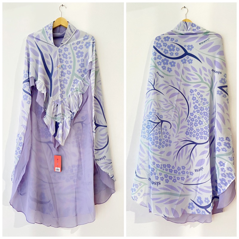 Sisesa Khimar printing lilac white