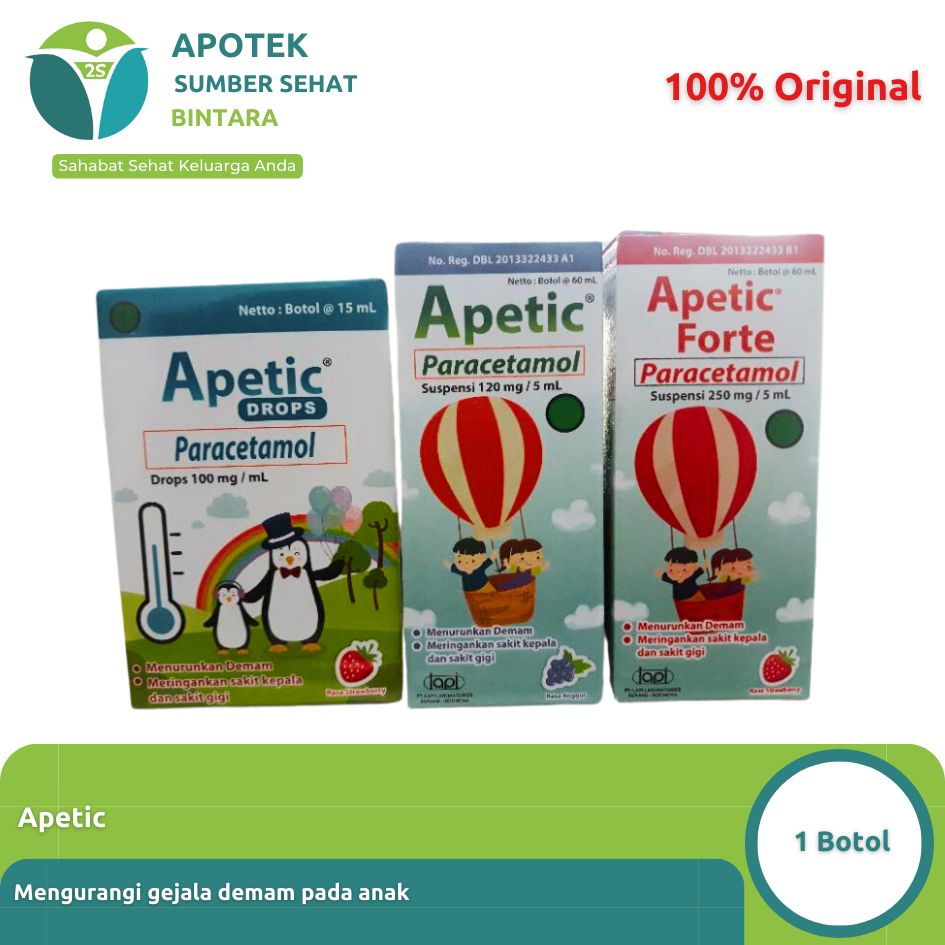 Apetic Drop/Sirup Obat Demam Anak Paracetamol