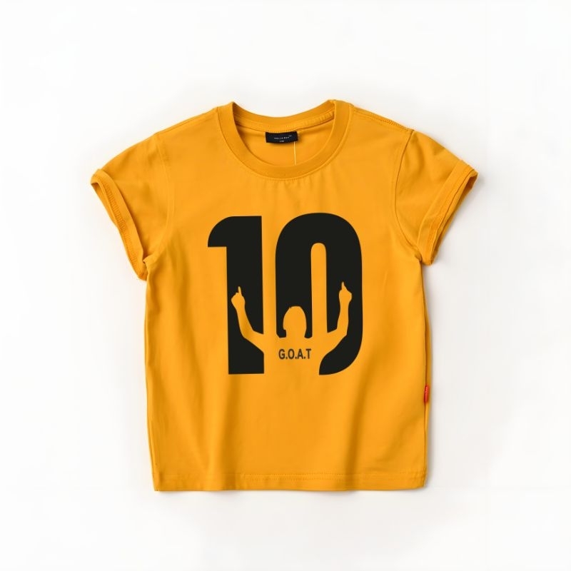 Kaos Anak Unisex 10 GOAT Baju Anak Laki Laki Kaos Distro Anak Cowok Cewek Kaos Anak bola Atasan Anak Laki Laki Kaos Messi