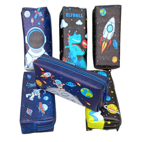 Kotak Tempat Pensil Astronot Galaxi Jumbo Pensil Case Multifungsi Pouch