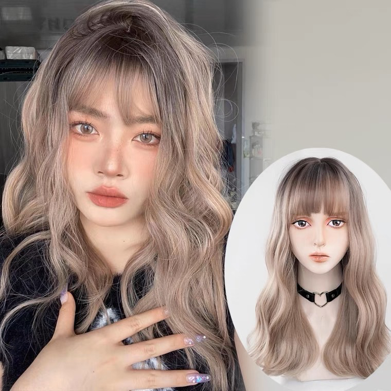 C0306 full wig korean layer wave medium 50 cm