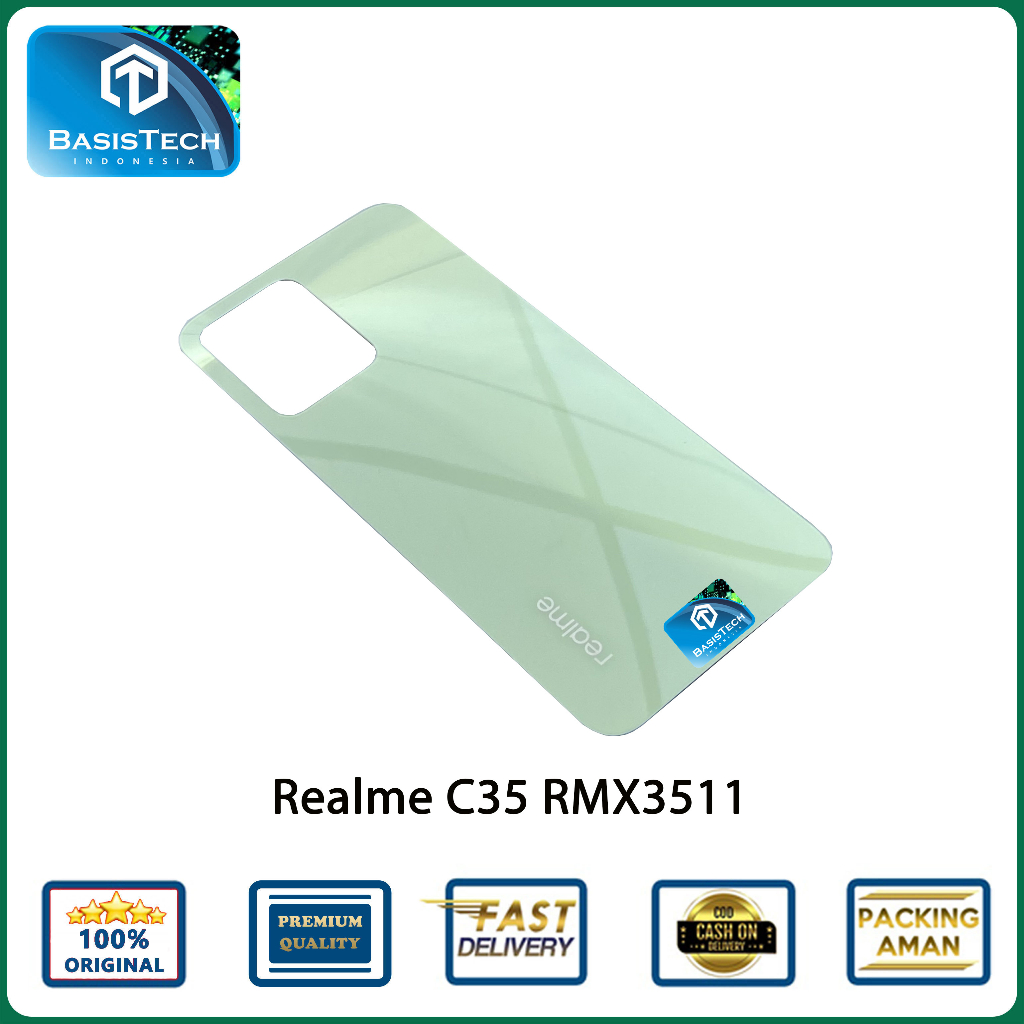 BACK COVER BACKDOOR REALME C35 RMX3511 BASISTECH ORIGINAL QUALITY