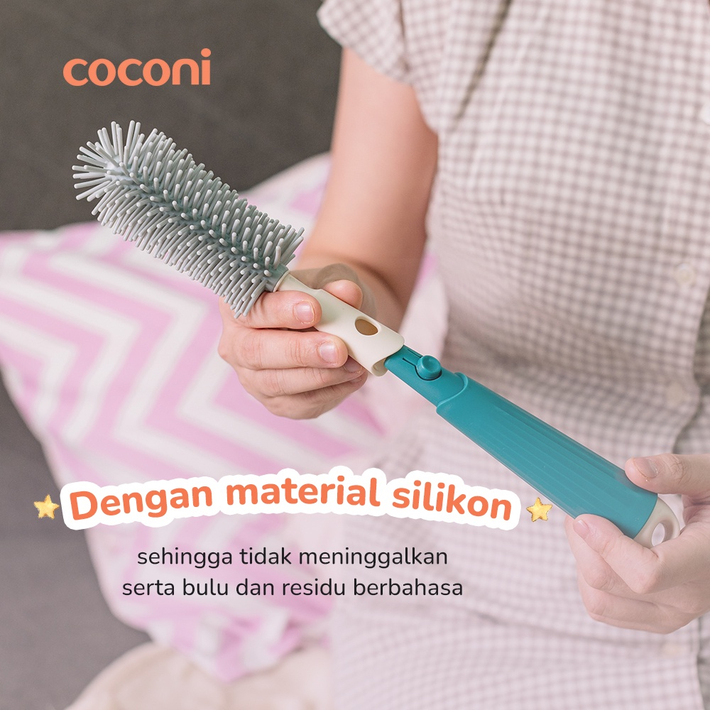 COCONI Baby Bottle Brush Complete Set | Sikat Botol Silikon Bayi Straw Nipple Sedotan Lengkap